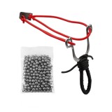 Cumpara ieftin Prastie Metalica Profesionala, 15cm, Neagra + 100 Bile Metal 10mm, Tir Sportiv, V&acirc;nătoare