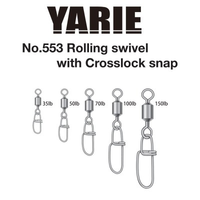 Agrafe cu Vartej Yarie 553 Crosslock Snap 150lb 4buc/plic foto