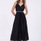 Rochie eleganta neagra midi fara maneci Alice - S(36)
