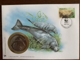 Vanuatu - FDC cu medalie, fauna wwf