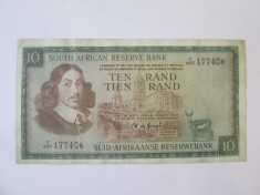 Rara! Africa de Sud 10 Rand 1975,bancnota din imagini la jumatate de pret