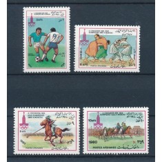 Afghanistan 1980 - Jocurile Olimpice, sport, serie neuzata