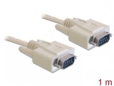 Cablu serial RS-232 D-sub 9 pini T - T 1m, Delock 82980