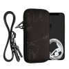 Husa Universala Kwmobile pentru telefon XXL, 7 inch, Negru/Alb, Neopren, 58701.5.06