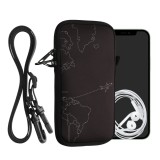 Husa Universala Kwmobile pentru telefon XXL, 7 inch, Negru/Alb, Neopren, 58701.5.06