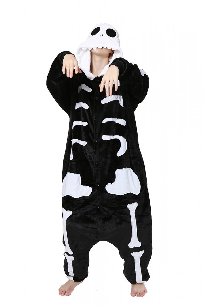 PJM9-1122 Pijama intreaga kigurumi, model anatomic schelet | arhiva  Okazii.ro