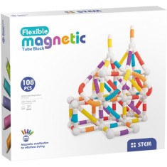 Set de constructie STEM magnetic - Tuburi flexibile (108 piese) foto
