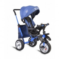 Tricicleta pliabila cu control parental BYOX Scar - albastru foto