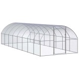 Cumpara ieftin Cotet de gaini pentru exterior, 3x8x2 m, otel zincat