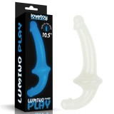 Strap-On Strapless Lumino Play Glow in the Dark, TPE, Alb, 26 cm
