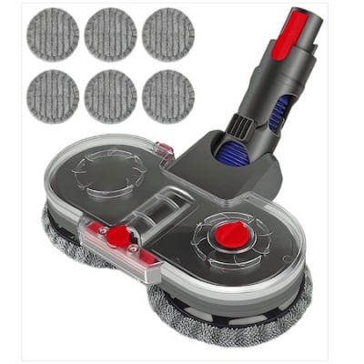 Set spalare si aspirare cu cap electric PAA-Home, compatibil cu aspiratorul Dyson V7 V8 V10 V11 V15 cu 6 lavete rotunde si un rezervor de apa detasabi foto