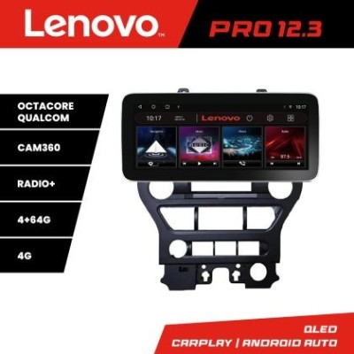 Navigatie Ford Mustang 2015-2020 K-MUSTANG Lenovo PRO 4+64 12.3 inch qled android 4G DSP gps internet CarStore Technology foto