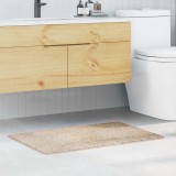 vidaXL Covoraș de baie dreptunghi crem 60x90 cm poliester antiderapant