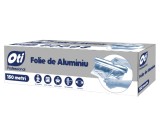 Folie Alimentara Aluminiu OTI Professional, 30cm x 150m, Ambalata in Cutie de Carton, Folii din Aluminiu pentru Alimente, Uz Casnic