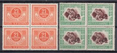ROMANIA 1956 LP 403 RECENSAMANTUL POPULATIEI SERIA IN BLOC DE 4 TIMBRE STARE MNH
