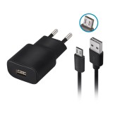 Incarcator Universal 2A + Cablu MicroUSB (Negru) Forever TC-01