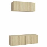 Cumpara ieftin Set dulapuri TV, 2 piese, stejar sonoma, lemn prelucrat