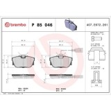 Placute frana Vw California T4 Camper (7dj 7dk 70j) 09.90-08.04, Transporter T4 Box (70a 70h 7da 7dh) 07.90-04.03, Transporter T4 Bus (70b 70c 7db 7d, BREMBO