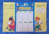Orar scolar vechi 1962