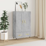 vidaXL Dulap &icirc;nalt, gri beton, 69,5x31x115 cm, lemn compozit
