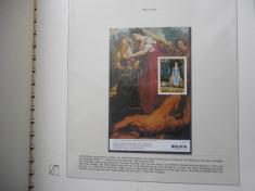 Bloc timbre pictura Rubens nestampilat Bolivia timbre arta timbre picturi foto