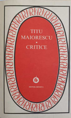 CRITICE-TITU MAIORESCU-196803 foto