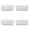 Set 4 jardiniere decorative cu suport metalic, sistem irigare,​​​​​​​ alb, 38x18x16.2 cm, Boardee Fencycase W