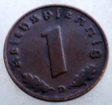 2.715 GERMANIA 1 REICHSPFENNIG 1938 D, Europa, Bronz