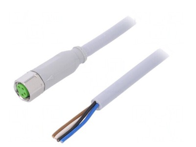 Cablu de conectare M8 PIN 4 drept 5m 30VAC PVC foto