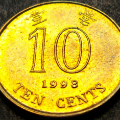 Moneda exotica 10 CENTI - HONG KONG, anul 1998 * cod 517 B = A.UNC