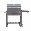 Gratar Memphis cu grill de fonta, cenusar, desfacator de bere si roti, gri, Tarrington House, 114x107x68 cm