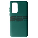Husa Silicon Huawei P40 Midnight Green, High Copy, Protectie Premium