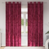 vidaXL Cortine din catifea 2 piese cu gromete roșii 225x140 cm