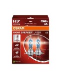 Set 2 Becuri H7 Osram Night Breaker Laser +150%, 12V 55W, Lumina Alba, Vizibilitate Extinsa, Made in Germany/USA