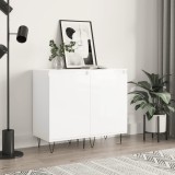 VidaXL Dulapuri, 2 buc., alb extralucios, 40x35x70 cm, lemn prelucrat