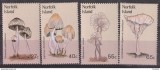 !!! RARR : NORFOLK ISLAND - CIUPERCI 1983 , 4 VALORI - NESTAMPILATE / FLORA