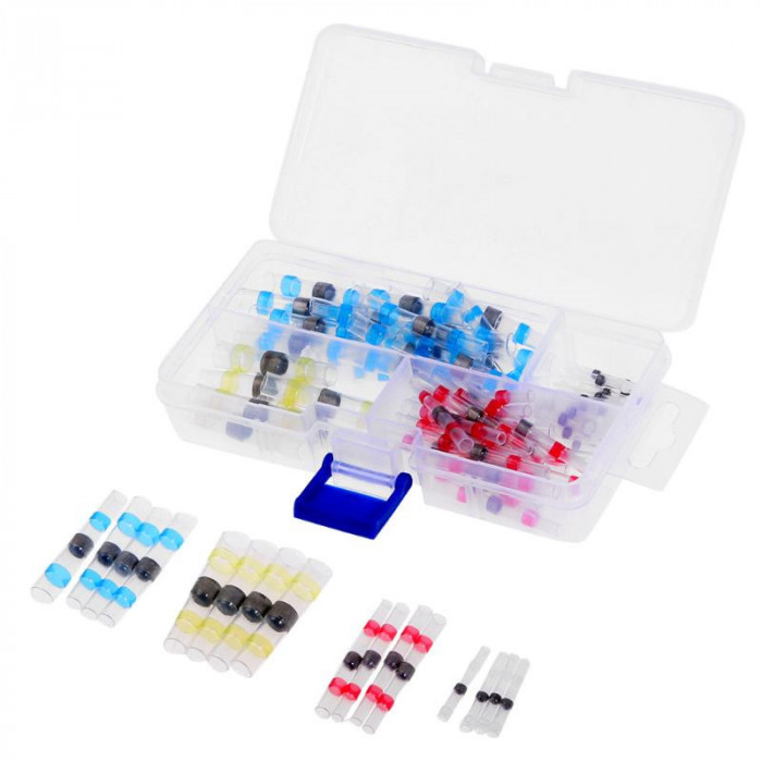 Set conectori termocontractibili cu lipire și etanșare multicolor