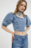 Levi&#039;s bluza subtire de blugi femei, neted