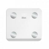 Cantar electronic corporal 30x26x2.5cm 180kg sticla alb Zilan ZLN9006