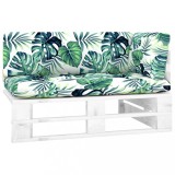 vidaXL Canapea colțar de grădină din paleți, alb, lemn de pin tratat 3066576