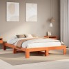 VidaXL Cadru de pat fără saltea, maro ceruit 140x200 cm lemn masiv pin 3308740