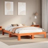VidaXL Cadru de pat fără saltea, maro ceruit 140x200 cm lemn masiv pin