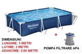 Piscina cu cadru metalic dreptunghiulara 300 cm X 200 cm X 66cm