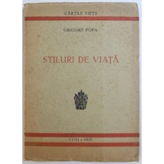 STILURI DE VIATA de GRIGORE POPA , 1937