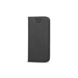 Husa piele Case Smart Magnet pentru telefon 4.7 - 5.3 inci, dimensiuni interioare 145 x 75 mm, Neagra