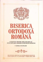 BISERICA ORTODOXA ROMANA, BULETIN OFICIAL AL PATRIARHIEI ROMANE, ANUL CXXVI NR.1-2 IANUARIE-FEBRUARIE 2008--264216