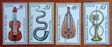 GERMANIA-1979&#039;&#039;INSTRUMENTE MUZICALE VECHI&#039;&#039;-set de 4v-MNH NESTAMPILATA