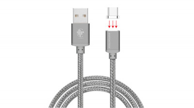 SAATCHITECH Cablu magnetic USB C argint foto