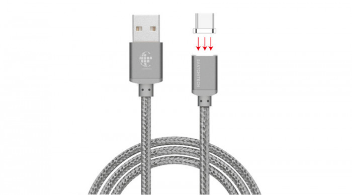 SAATCHITECH Cablu magnetic USB C argint