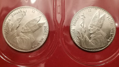 SV * Vatican 2 x Medalia PAPA PAUL IOAN II * ROMA * ANUL 1983 * argintate